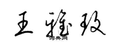 梁錦英王雅玫草書個性簽名怎么寫