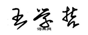 朱錫榮王學哲草書個性簽名怎么寫