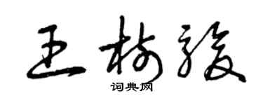 曾慶福王樹駿草書個性簽名怎么寫