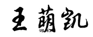 胡問遂王萌凱行書個性簽名怎么寫