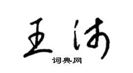 梁錦英王沛草書個性簽名怎么寫