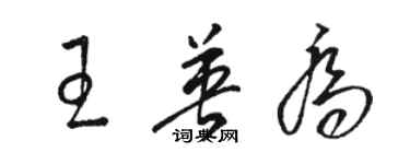 駱恆光王英喬草書個性簽名怎么寫