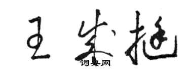 駱恆光王成挺草書個性簽名怎么寫