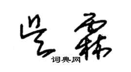 朱錫榮吳霖草書個性簽名怎么寫