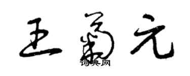 曾慶福王菊元草書個性簽名怎么寫