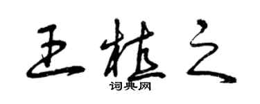 曾慶福王植之草書個性簽名怎么寫