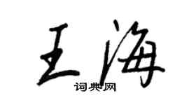 王正良王海行書個性簽名怎么寫