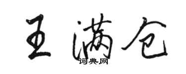 駱恆光王滿倉行書個性簽名怎么寫