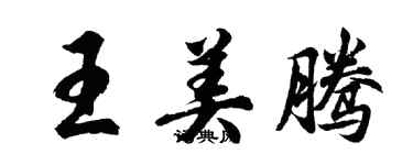 胡問遂王美騰行書個性簽名怎么寫