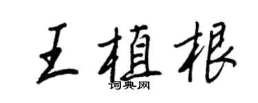 王正良王植根行書個性簽名怎么寫