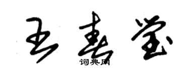 朱錫榮王春瑩草書個性簽名怎么寫