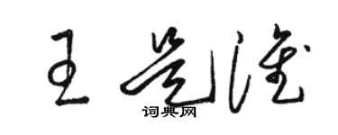 駱恆光王是淮草書個性簽名怎么寫