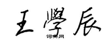 王正良王學辰行書個性簽名怎么寫