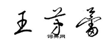 梁錦英王芳蕾草書個性簽名怎么寫