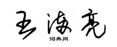 朱錫榮王滿亮草書個性簽名怎么寫