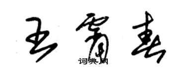 朱錫榮王霄春草書個性簽名怎么寫