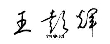 梁錦英王彭輝草書個性簽名怎么寫