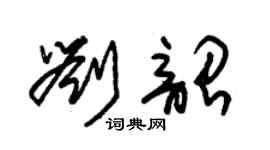 朱錫榮劉韶草書個性簽名怎么寫