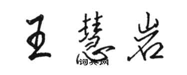 駱恆光王慧岩行書個性簽名怎么寫