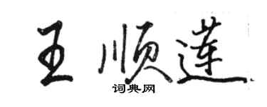 駱恆光王順蓮行書個性簽名怎么寫