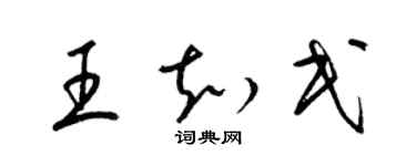 梁錦英王知民草書個性簽名怎么寫