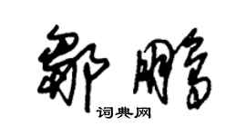 朱錫榮鄒鵬草書個性簽名怎么寫