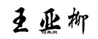 胡問遂王亞柳行書個性簽名怎么寫