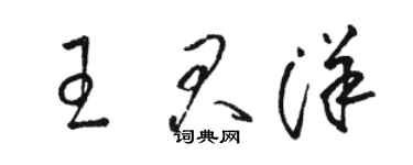 駱恆光王君洋草書個性簽名怎么寫