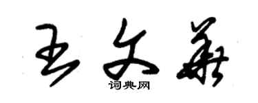 朱錫榮王文華草書個性簽名怎么寫