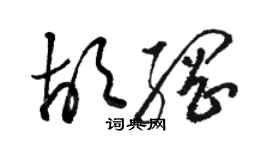 駱恆光胡綱草書個性簽名怎么寫