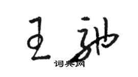 駱恆光王弛草書個性簽名怎么寫