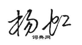 駱恆光楊虹草書個性簽名怎么寫