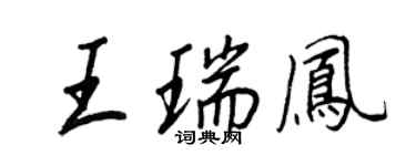 王正良王瑞鳳行書個性簽名怎么寫