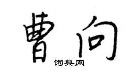 王正良曹向行書個性簽名怎么寫
