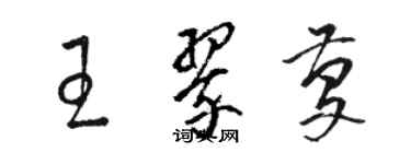 駱恆光王翠慶草書個性簽名怎么寫