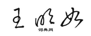 駱恆光王明如草書個性簽名怎么寫