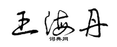 曾慶福王海丹草書個性簽名怎么寫