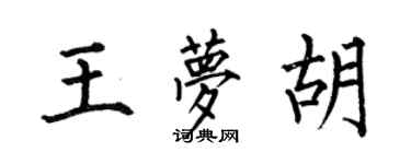 何伯昌王夢胡楷書個性簽名怎么寫