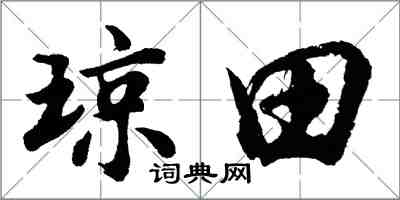 胡問遂瓊田行書怎么寫