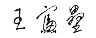 駱恆光王富壘草書個性簽名怎么寫