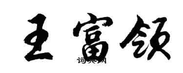 胡問遂王富領行書個性簽名怎么寫