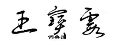 曾慶福王寶霞草書個性簽名怎么寫