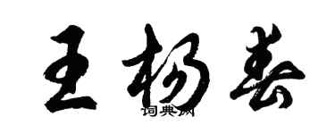 胡問遂王楊春行書個性簽名怎么寫