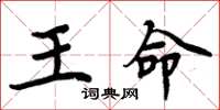 周炳元王命楷書怎么寫