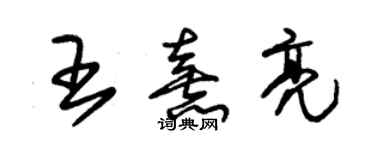 朱錫榮王熹亮草書個性簽名怎么寫