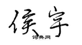 曾慶福侯宇行書個性簽名怎么寫