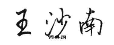 駱恆光王沙南行書個性簽名怎么寫