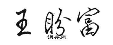 駱恆光王盼富行書個性簽名怎么寫