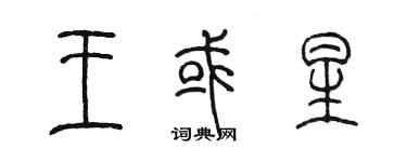 陳墨王或星篆書個性簽名怎么寫