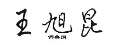 駱恆光王旭昆行書個性簽名怎么寫